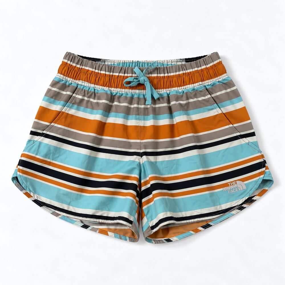 The North Face Women’s Beach Shorts Colorful Striped Size Small Outdoor Swim